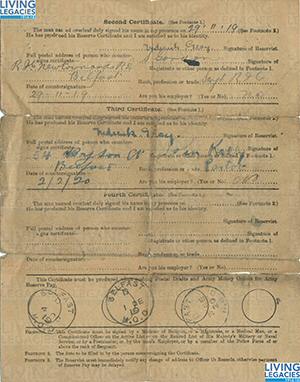 ID1206 - Artefact relating to - Rifleman Frederick Gray, 1st Battalion Royal Irish Rifles